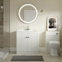 Ajax Willingham 615mm Matt White Floor Standing Vanity Unit