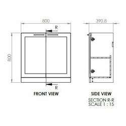 Ajax Willingham 815mm Matt White Floor Standing Vanity Unit