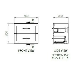 Ajax Willingham 615mm Matt White Wall Hung Vanity Unit