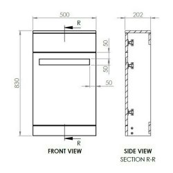 Ajax Willingham 500mm Matt Peony WC Unit