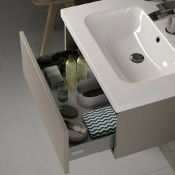 Ajax Brookenby 815mm Matt Latte Wall Hung Vanity Unit