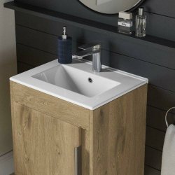 Ajax Elsham 510mm Seville Oak Floor Standing Vanity Unit