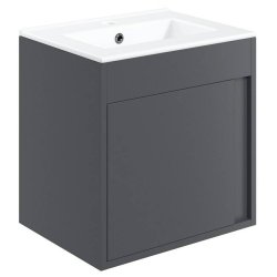 Ajax Elsham 510mm Matt Graphite Grey Wall Hung Vanity Unit