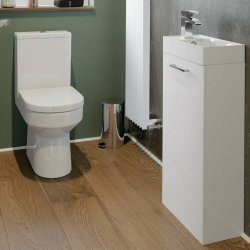 Ajax Walesby 410mm White Gloss Floor Standing Vanity Unit