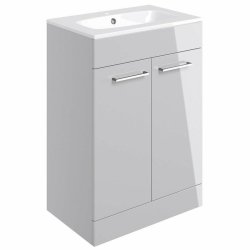 Ajax Walesby 610mm Grey Gloss Floor Standing Vanity Unit