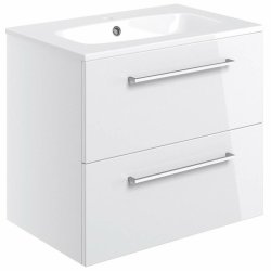 Ajax Walesby 610mm White Gloss Wall Hung Vanity Unit