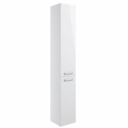 Ajax Walesby 350mm White Gloss Floor Standing Tall Storage Unit