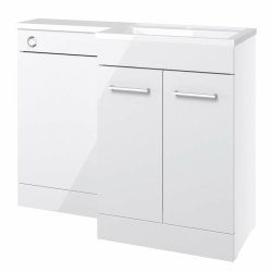 Ajax Manby 1100mm White Gloss Right Handed Furniture Pack