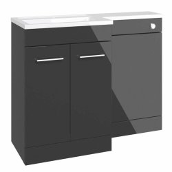 Ajax Manby 1100mm Anthracite Gloss Left Handed Furniture Pack