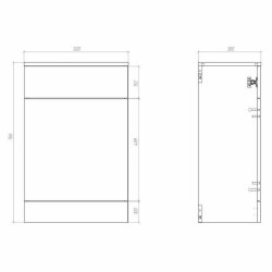 Ajax Tealby 500mm White Gloss WC Unit