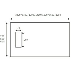 Ajax Linear 1200 x 900mm Rectangular Shower Tray