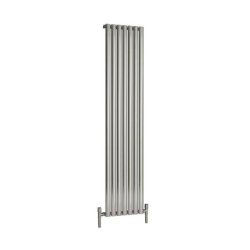 Reina Nerox Vertical Brushed Stainless Steel Single Designer Radiator 1800 x 531mm