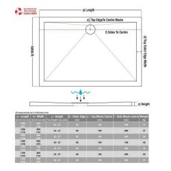 Ajax Anti Slip Ultra Slim 1700 x 900mm Rectangular Shower Tray