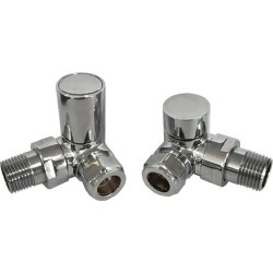 Ajax Patterned Chrome Corner Radiator Valves