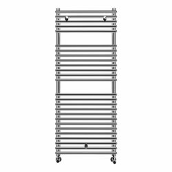 Ajax Oaklands 1190 x 500mm Chrome Round Ladder Towel Warmer