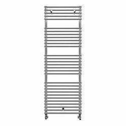 Ajax Oaklands 1450 x 500mm Chrome Round Ladder Towel Warmer