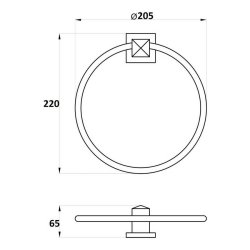 Ajax Roxby Chrome Towel Ring