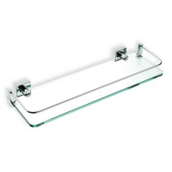 Ajax Roxby 400mm Chrome Single Glass Shelf