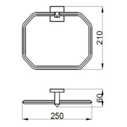 Ajax Welton Chrome Towel Ring