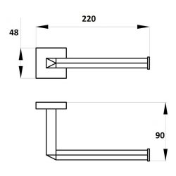 Ajax Welton Chrome Toilet Roll Holder