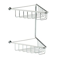 Ajax Linwood Chrome 2 Tier Corner Shower Baskets