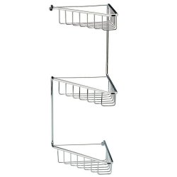 Ajax Linwood Chrome 3 Tier Corner Shower Baskets