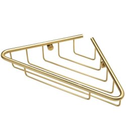 Ajax Linwood Brushed Brass 1 Tier Corner Shower Basket