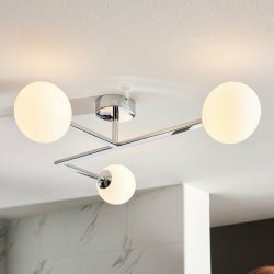 Ajax Hibaldstow Chrome Ceiling Bathroom Light