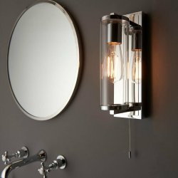 Ajax Hallington Chrome Wall Bathroom Light