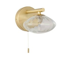 Ajax Laceby Brushed Brass Wall Bathroom Light