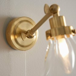 Ajax Belleau Brushed Brass Wall Bathroom Light