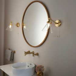 Ajax Belleau Brushed Brass Wall Bathroom Light