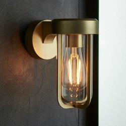 Ajax Torrington Brushed Brass Wall Bathroom Light