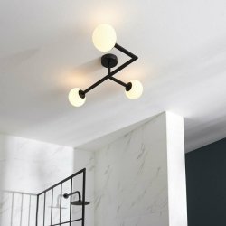 Ajax Hibaldstow Matt Black Ceiling Bathroom Light