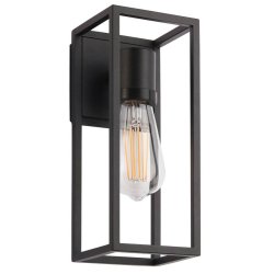 Ajax Scartho Matt Black Wall Bathroom Light