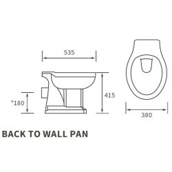 Ajax Somerby Chrome Back to Wall WC with Acrylic Seat