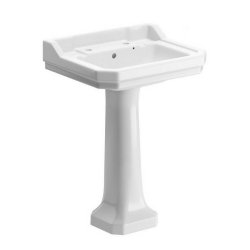 Ajax Somerby 600mm 2TH Basin and Full Pedestal