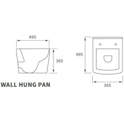 Ajax Weelsby Rimless Wall Hung WC and Soft Closing Seat