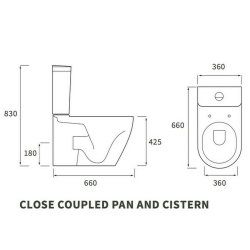 Ajax Caistor Close Coupled Closed Back WC and Seat