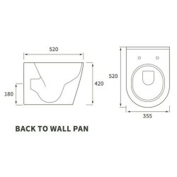 Ajax Caistor Back to Wall WC and Seat