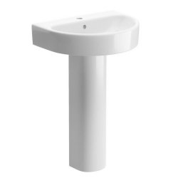 Ajax Caistor 555mm 1TH Basin and Full Pedestal