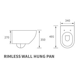 Ajax Maltby Rimless Wall Hung WC and Soft Close Seat