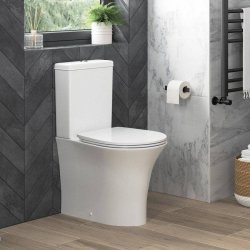 Ajax Donnington Rimless Close Coupled Closed Back WC and Seat