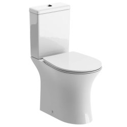 Ajax Donnington Rimless Close Coupled Open Back WC and Seat