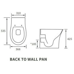 Ajax Donnington Rimless Back To Wall WC and Soft Close Seat