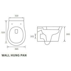 Ajax Donnington Rimless Wall Hung WC and Soft Close Seat