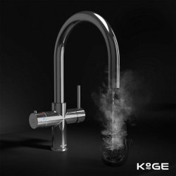 Scudo KoGE 4 in 1 Swan Spout Boiling Water Tap in Chrome