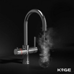 Scudo KoGE 3 in 1 Swan Spout Boiling Water Tap in Chrome