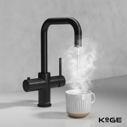 Scudo KoGE 3 in 1 Square Spout Boiling Water Tap in Matt Black