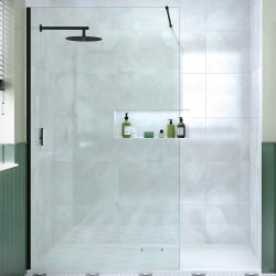 Merlyn 300mm Matt Black 8mm Wetroom Panel